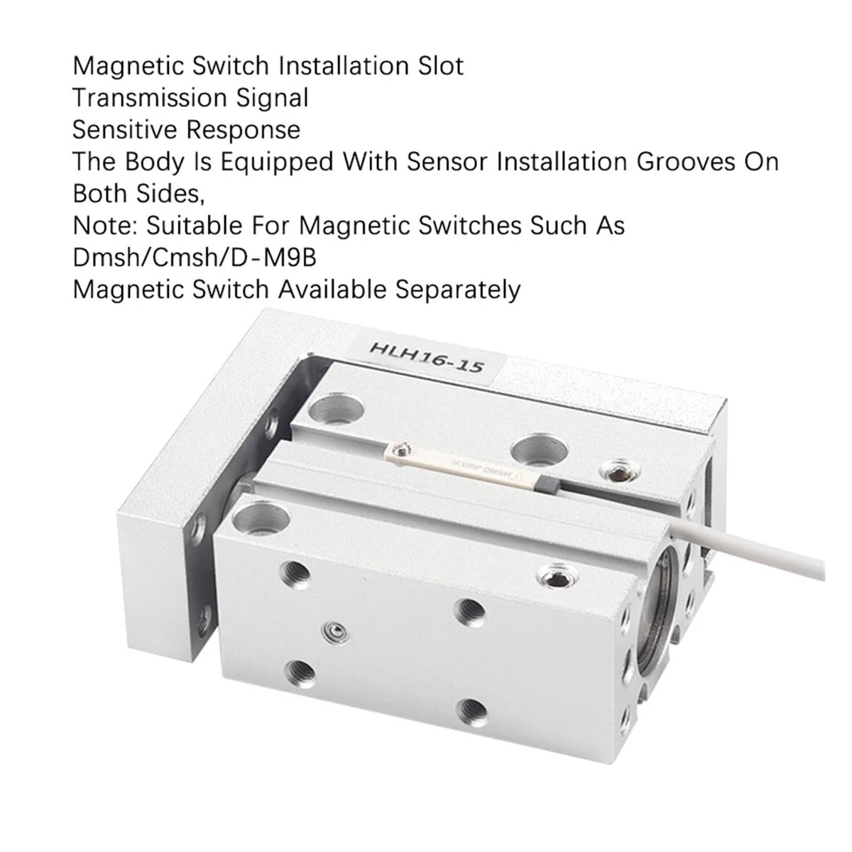 HLH6/10/16/20 Air Side Table Rail Type Pneumatic Cylinder Piston10S/15S/20S/30S/40S/50S(Stroke 40mm)
