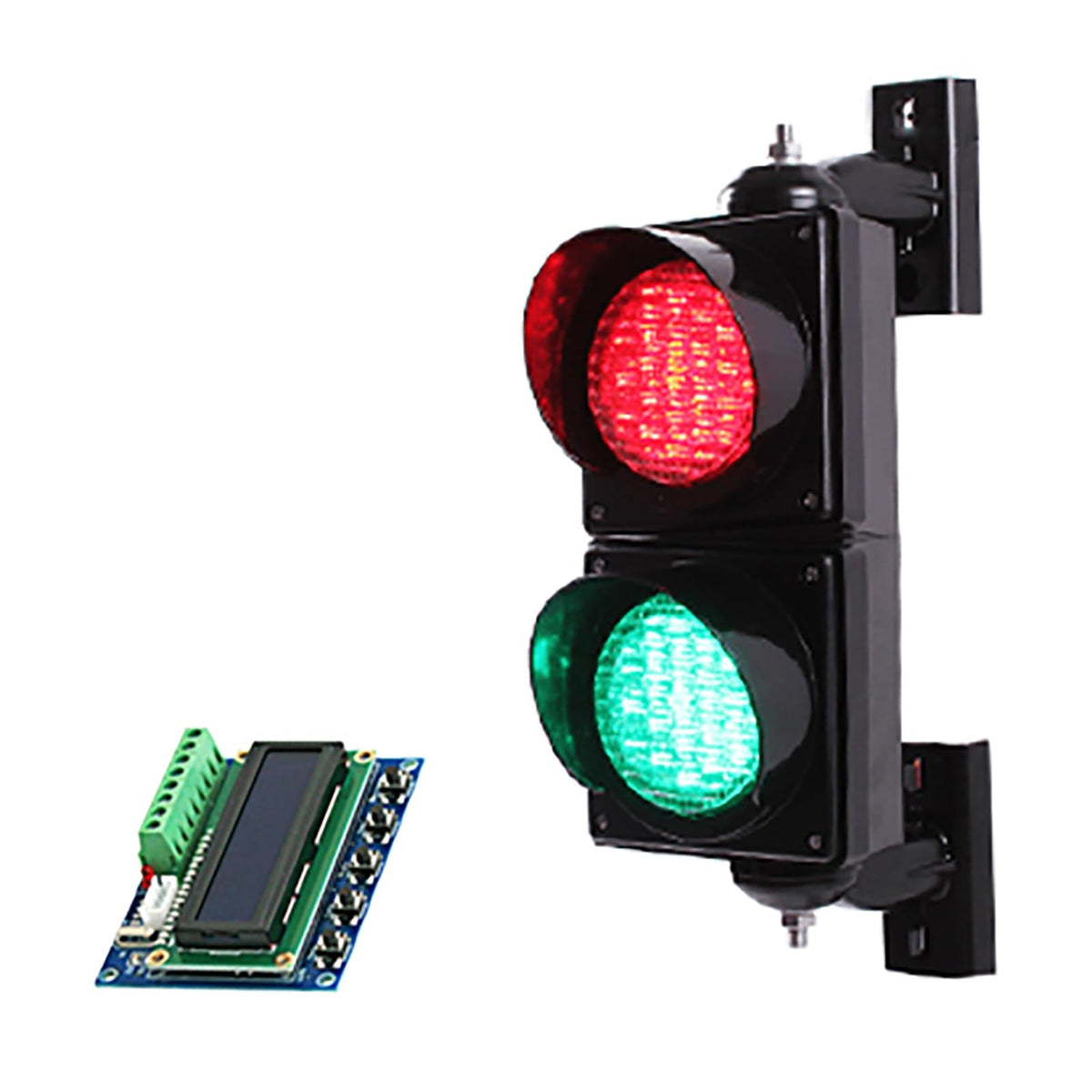 100mm(4inch) Industrial LED Traffic Stop Light, Traffic Light, Red/Green Dock Bay Indicator Warning Light, Car and Pedestrian Road Signs (Color : Manual Control, Size : 110v)(Circulation Light,12v)
