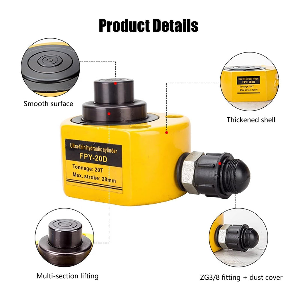 Hydraulic Power Kit with Manual Pump and Low Profile Cylinder for Industrial Lifting and Positioning Tasks