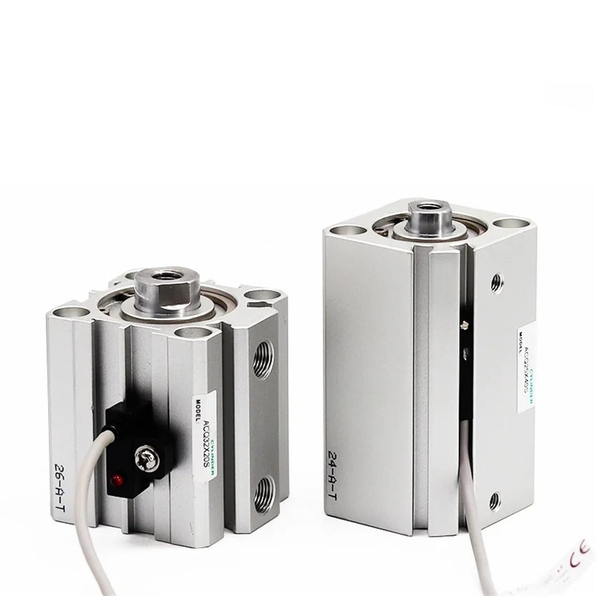 12 16 20 25 32 40 50 63 80 100 Bore Size 12-100mm Stroke 5-50mm Piston Compact Pneumatic Air Double Acting Cylinders 1Pcs