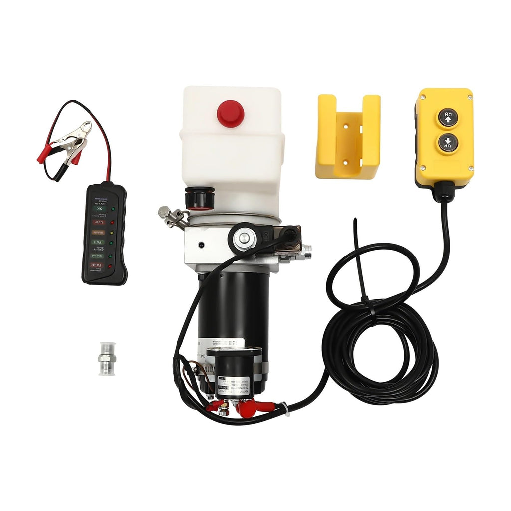 12V Hydraulic Pump Hydraulic Power Unit for Dump Truck Trailer Single Acting Pump 800W