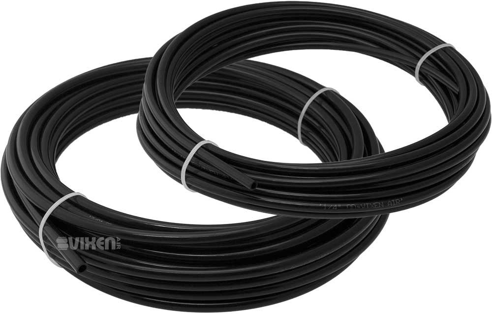 4 Valve Suspension Manifold with One Dual Needle Black Gauge Panel, 3/8" OD Hose 50 FT, 1/4" OD Hose 35 FT and Fittings VXF2CM01B