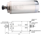 2.2kw ATC ISO20 Automatic Tool Change 2.2kw Machine Water Cooling GDL80-20-24Z/2.2 ATC Motor