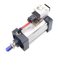 Standard Series Solenoid Valve Integrated Pneumatic Cylinder Bore 50mm Stroke 25-1000mm Air Cylinders Set Without Magnetic(DC24)