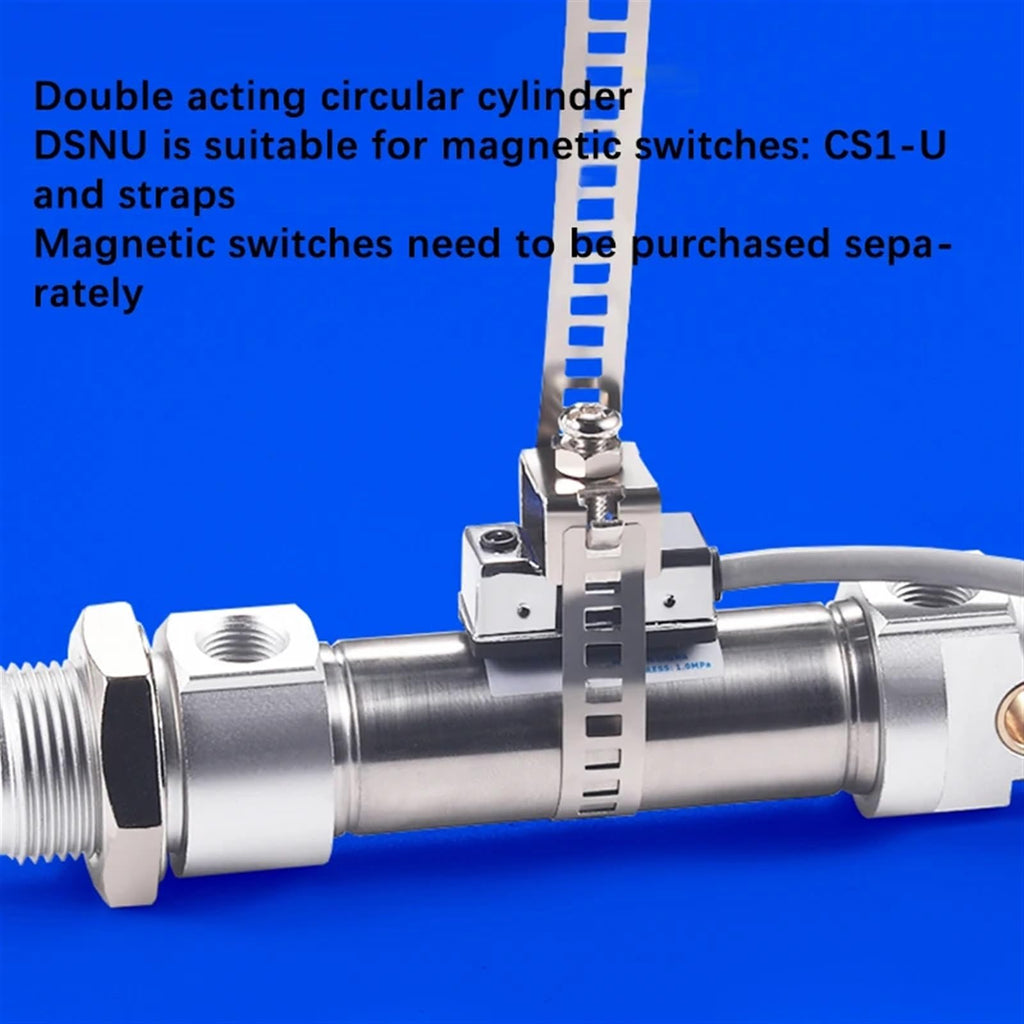 DSNU Stainless Steel Double Acting Mini Pneumatic DSNU32 25 * 50X75X80X100-P-A Air Cylinder 1PCS(Stroke 250mm)