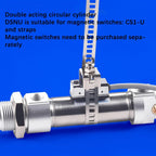 DSNU Stainless Steel Double Acting Mini Pneumatic DSNU32 25 * 50X75X80X100-P-A Air Cylinder 1PCS(Stroke 250mm)