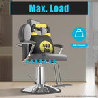 Hydraulic Pump for Barber Chairs,4-Bolt Heavy Duty Lift Pump,200kg Capacity,Adjustable Height,for Salons and Restaurants