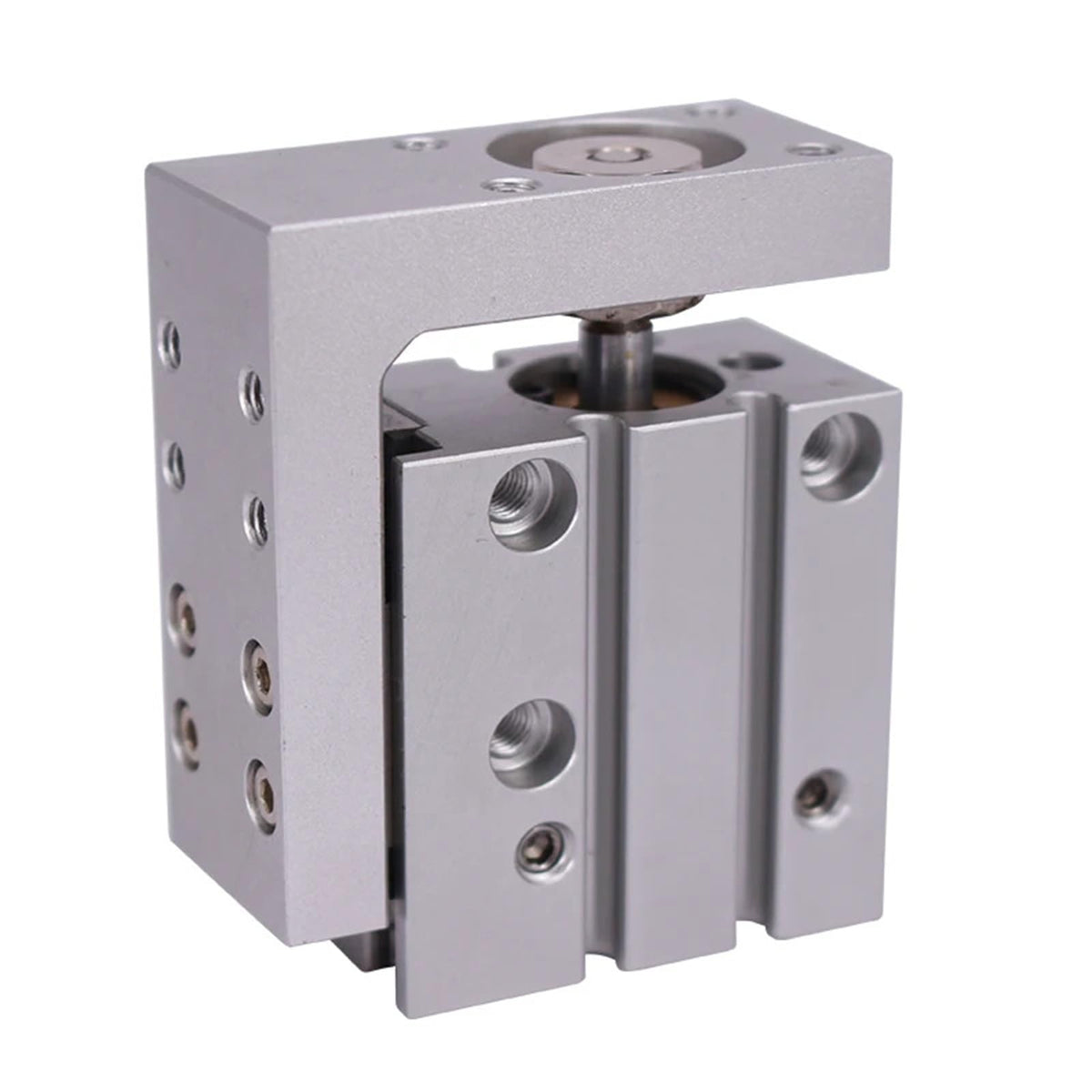 HLH16X20S Rail Cylinder Pneumatic Slide Guide Rod Cylinder Linear Side Rail HLH6X10S HLS10X30S HLH20X40S 50 HLH16X60S 1Pcs (Color : 20mm Stroke, Size : HLH16)