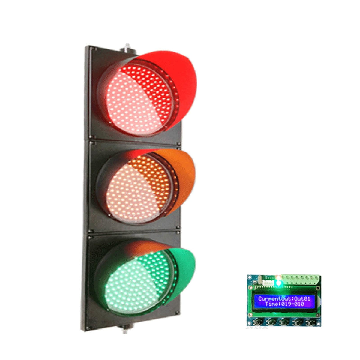 Traffic Stop Light 3 Light, Green, Yellow, Red, Retro Industrial Lamp for Wall Indicator Light, Dock Bay Indicator Warning Light(Manual Control,300mm 110v)