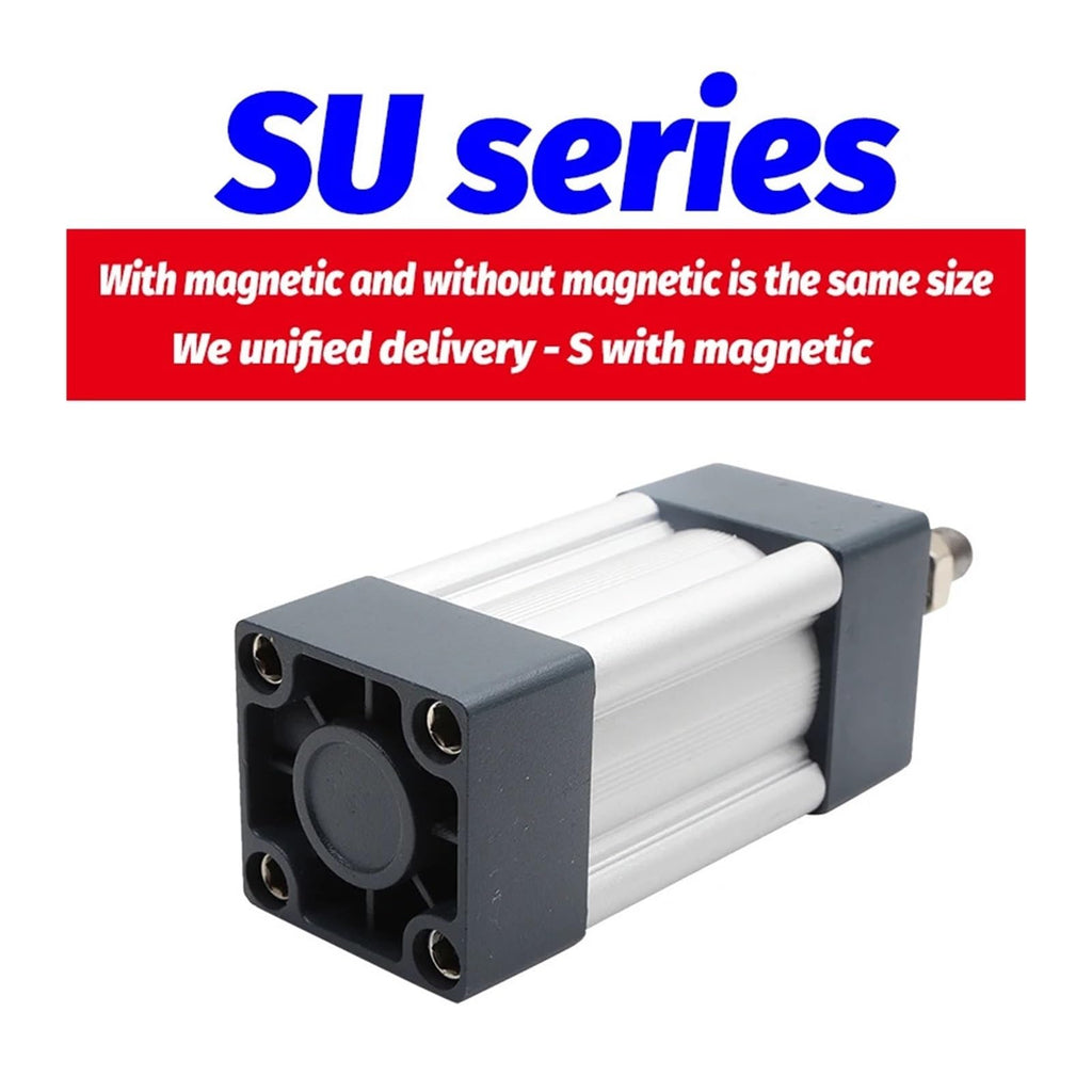 SU32 SU40X75S SU50X100-S Series Bore 32 40 50mm Stroke 25-300 Air Cylinders Double Acting Single Rod Pneumatic Cylinder SU32X175(X250S,SU50)