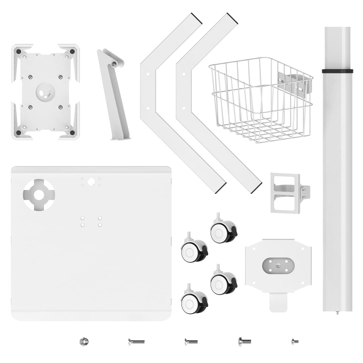 Pneumatic Adjustable Rolling Medical Cart with iPad Enclosure