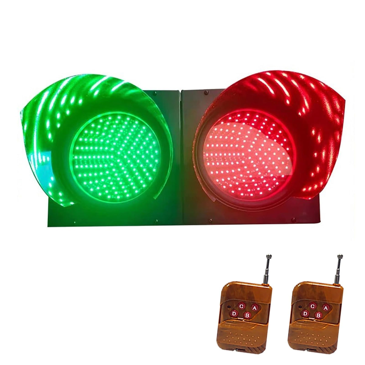 LED Traffic Light Indicator Light, 2-Lights Block Signal Red/Green Stop Light, Waterproof PC Housing for Cafe Bar Club Shop Warning Decoration (Color : 200mm-12v)(200mm 12v)