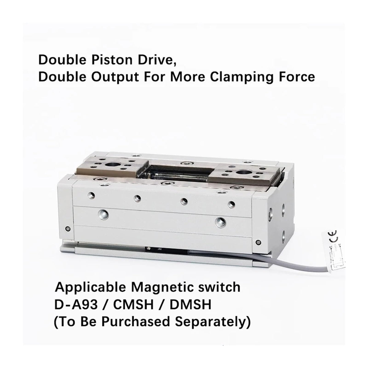 1pcs Air Cylinder HFD8 HFD12 HFD16 HFD20 HFD25 Compact Air Gripper Pneumatic Cylinder(HFD8X15)