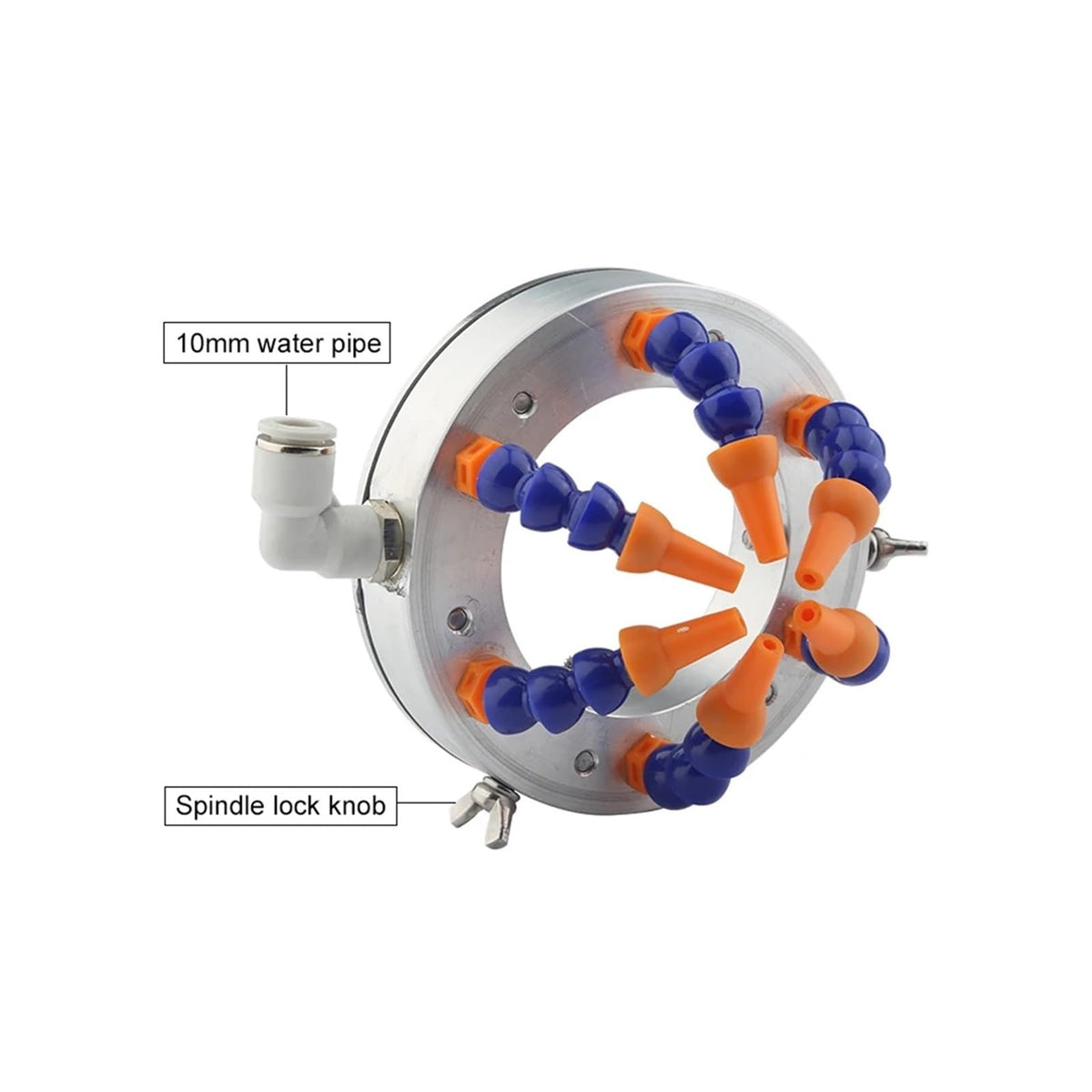 Spindle Cooling Ring Water Spray Cooler Engraving Machine Ring Stone Spindle Motor Tool Cooling Nozzle(Blue)