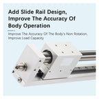 RMH10 Bore 10mm, RMH16 Bore 16mm Magnetic Coupling Rodless Cylinder Good Phone Clamp Cylinder Pneumatic Finger(Stroke 150mm Magnet,RMH10 Bore 10mm)