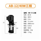 Machine Tool Oil Pump Wire Cutting and milling Machine Tool Cooling circulating Water Pump Single Phase 220V Three Oil Electric(AB-12 40W-380V)
