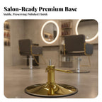 Almencla Metal Chair Pump Base Replacement Hydraulic Lift Mechanism for Salon Styling Chair Repair Kit with Control Lever Suitable for Seating, Gold