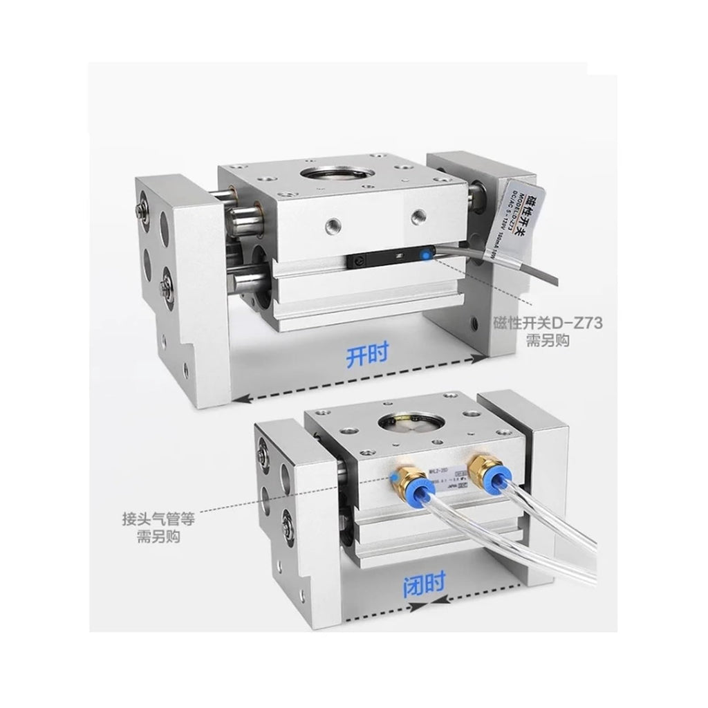 MHL2 Double Acting Pneumatic Gripper SMC Replacement T Type Air Gripper 10D/16D/20D/25D/10D1/16D1/20D1/25D1(MHL2-25D)