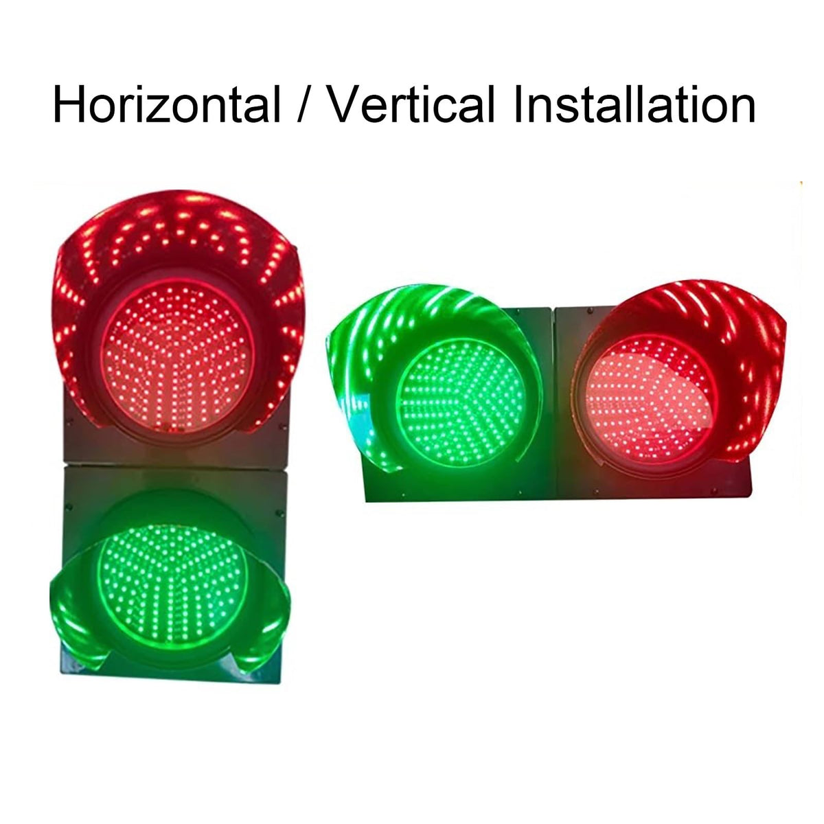 200mm(8 inch) Traffic Light, Red/Green Stop and Go Light, PC Housing Waterproof, Industrial LED Traffic Stop Light with Remote Control, Dock Bay Indicator Warning Light ( Color : Remote Control ,(Circ