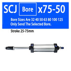 1PCS Adjustable Pneumatic Cylinder SCJ32/40/50/63/80/125mm Bore Air Cylinder Piston Big Thrus 25/50/75/100/200/300mm Stroke(BORE 40mm)