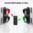 100mm(4inch) LED Traffic Stop Light, Industrial Loading Dock Bay Light, Signal Lamp for Wall, with Remote Control, Plug & Play- Traffic Light(1.5m)(1.5m)