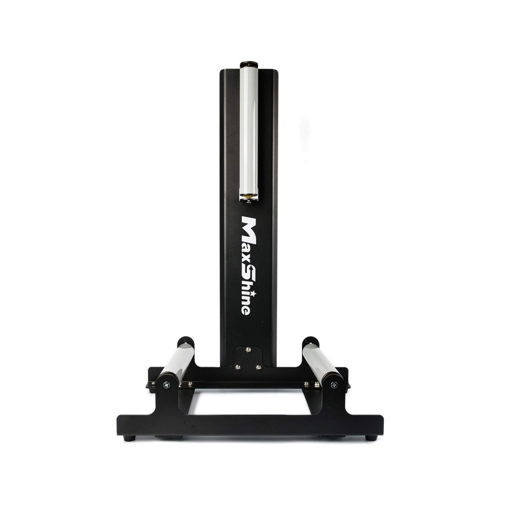 Maxshine XL Universal Wheel & Rim Detailing Rolling Stand (Black) | 360° Rotating Tire Stand for Car Detailing, Wheel Wash, Ceramic Coating & Tire Shine | Heavy-Duty Rim Detailing Roller Stand