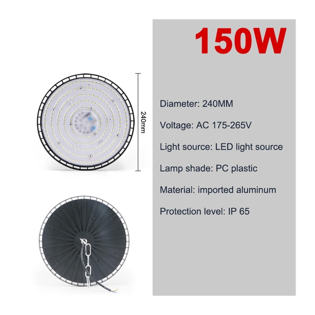 LED High Bay Light Industrial Lamp Garage Warehouse