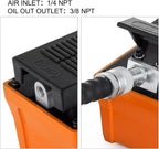 10000 Psi 2.3L Pneumatic Hydraulic Foot Pump with Flexible Hose and Adjustable Pressure Spray Gun 700kg/cm² Range 0.7 to 1 Durable Design for Lifting, Spost