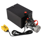 Hydraulic Unit 20 Quart Double Acting Hydraulic Pump 3KW 12V DC Electric Hydraulic Pump Pack Unit with Oil Tank for Dump Truck Car Lifting Remote Control