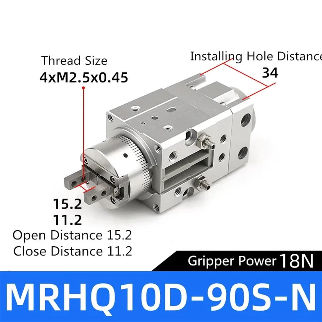 Rotary Actuators Air Grippers Angular Style Pneumatic Cylinder MRHQ10 MRHQ16 MRHQ20 MRHQ25(MRHQ10D-90S-N)