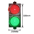 Traffic Light, Red/Green Stop Light, Industrial LED Traffic Light Lamp, Traffic Light Controller, for Intersections, Roads, Toll Booths, Curves, Bridges (Color : 200mm-12V)(200mm 24v)