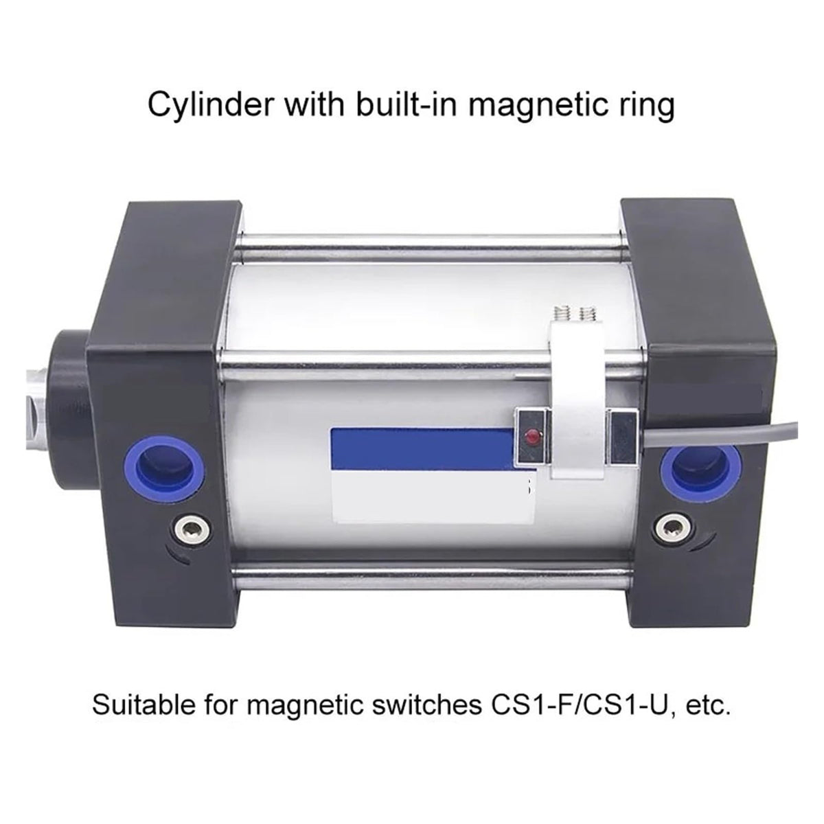 Cylinder Bore Standard Pneumatic Cylinder Stroke 25-1000mm Double Acting Pneumatic Piston with Magnet SC32 40 50 63 80 100 125mm(Stroke 450mm-S,SC40-With Magnet)