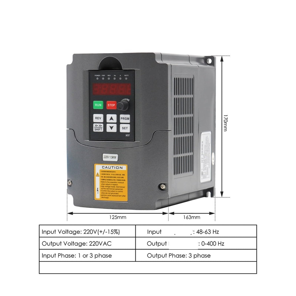 Water-Cooled Spindle kit 1.5kw ER11 Diameter 65mm 4 Bearings & 1.5kw HY Inverter/VFD & 65mm Stand & 75w Water Pump(110v)