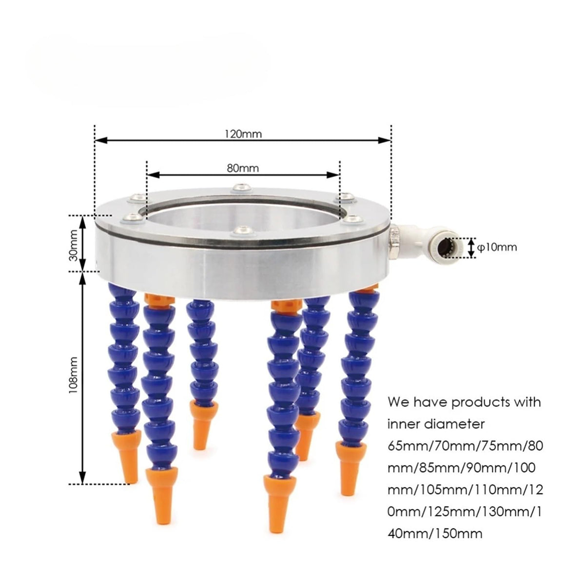 Spindle Cooling Ring Engraving Machine Water Spray Ring Cooling Nozzle Machining Center General Water Cooling Pipe(65)