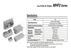 MHF2-8DR MHF2-8D1R MHF2-8D2R MHF2-8D MHF2-8D1 MHF2-8D2 Profile Air Gripper Cylinder(MHF2-8D2)