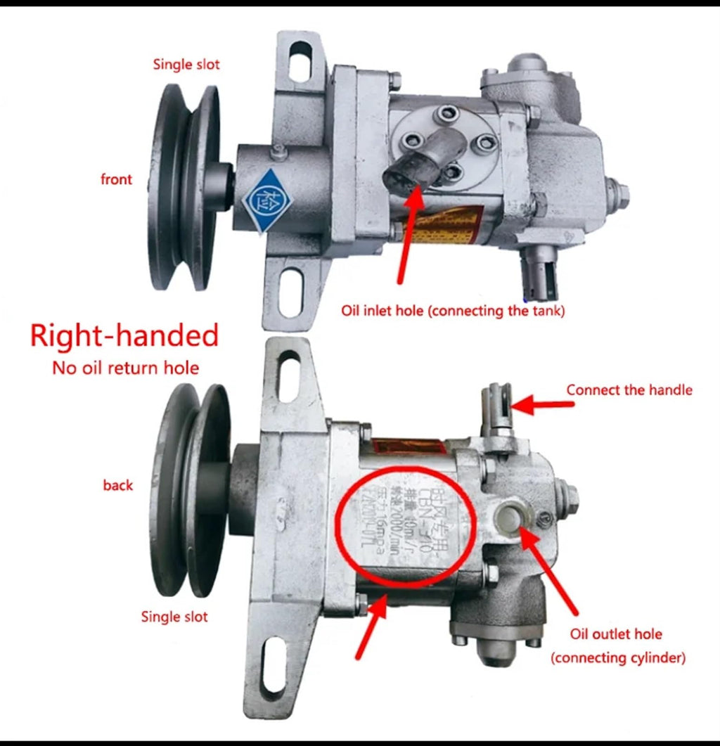 Hydraulic Gear Pump Tricycle Dump 310 Oil Assembly Single Groove Double Lift(Right-handed-01)