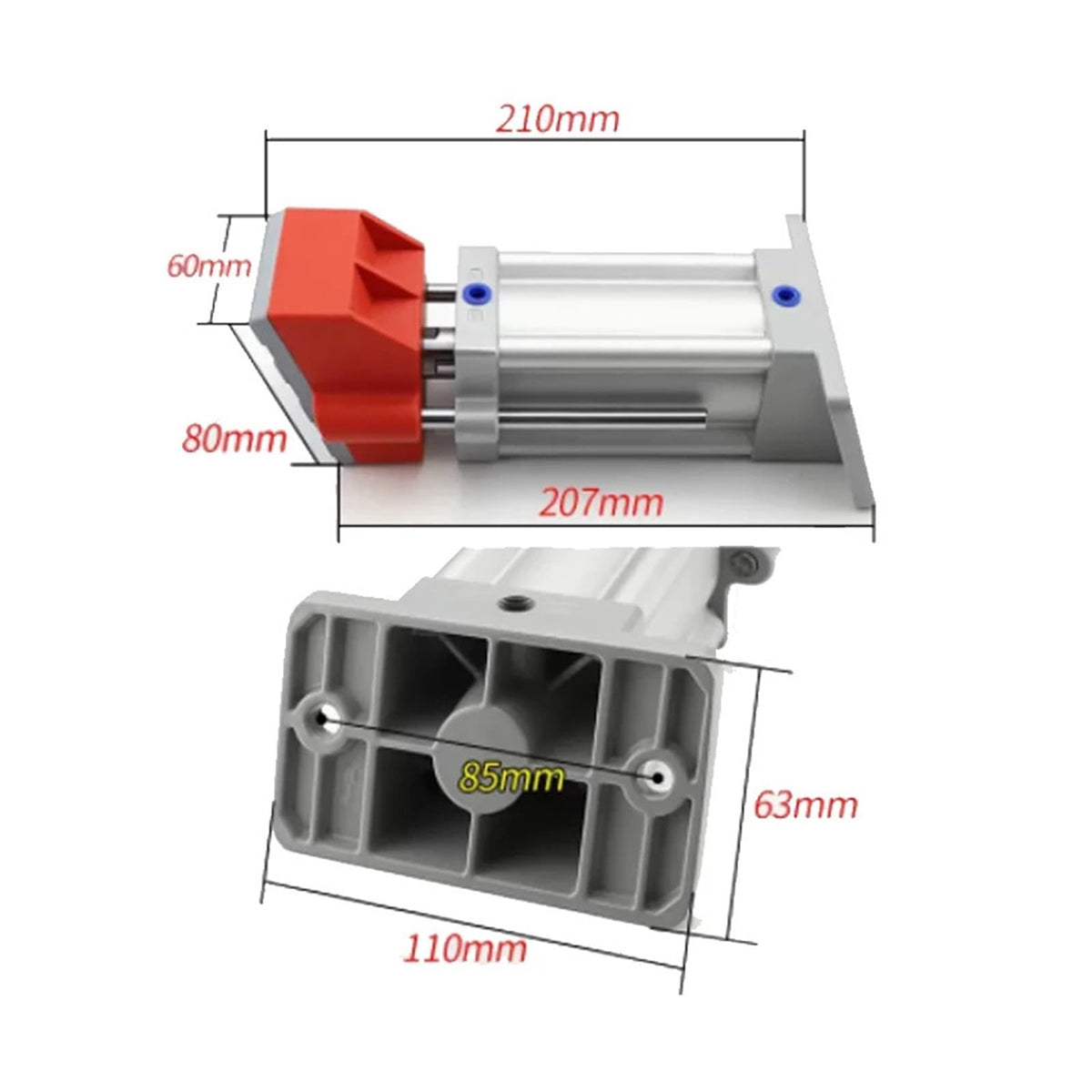 Slotting Machine tilt Cylinder SU50X75 Side Hole Machine tilt Punching Woodworking tilt Foot clamp Woodworking