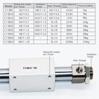 CY3B10/15/20/25 Magnetic Couple Rodless Cylinder Pneumatic Cylinders Long Stroke(Stroke 150mm,CY3B Bore 6mm)