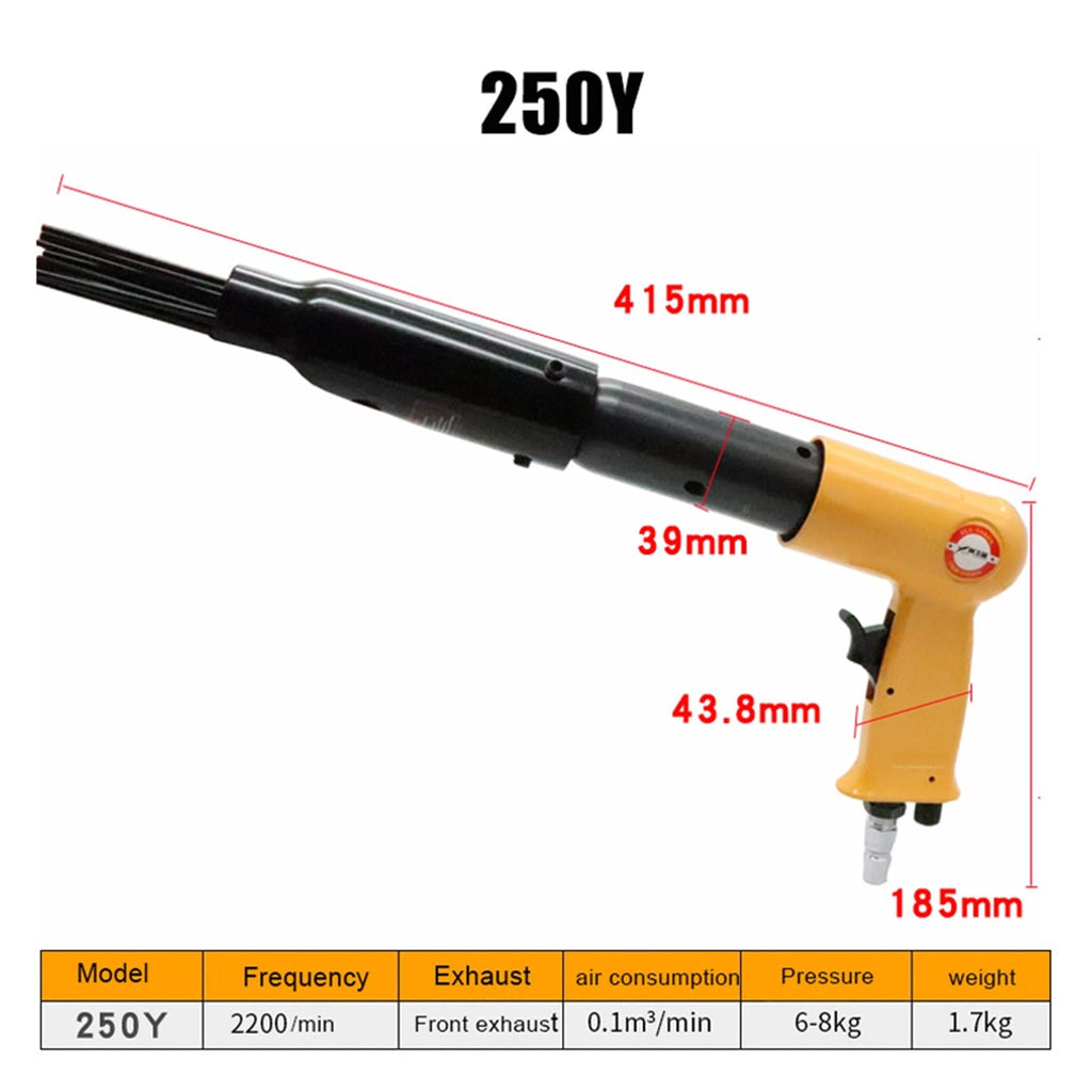 Air Hammer Kit, Pneumatic Air Needle Scalers Rust Removal Gun 250Y Air Hammer Small Rust Remover Tools Pneumatic Tools