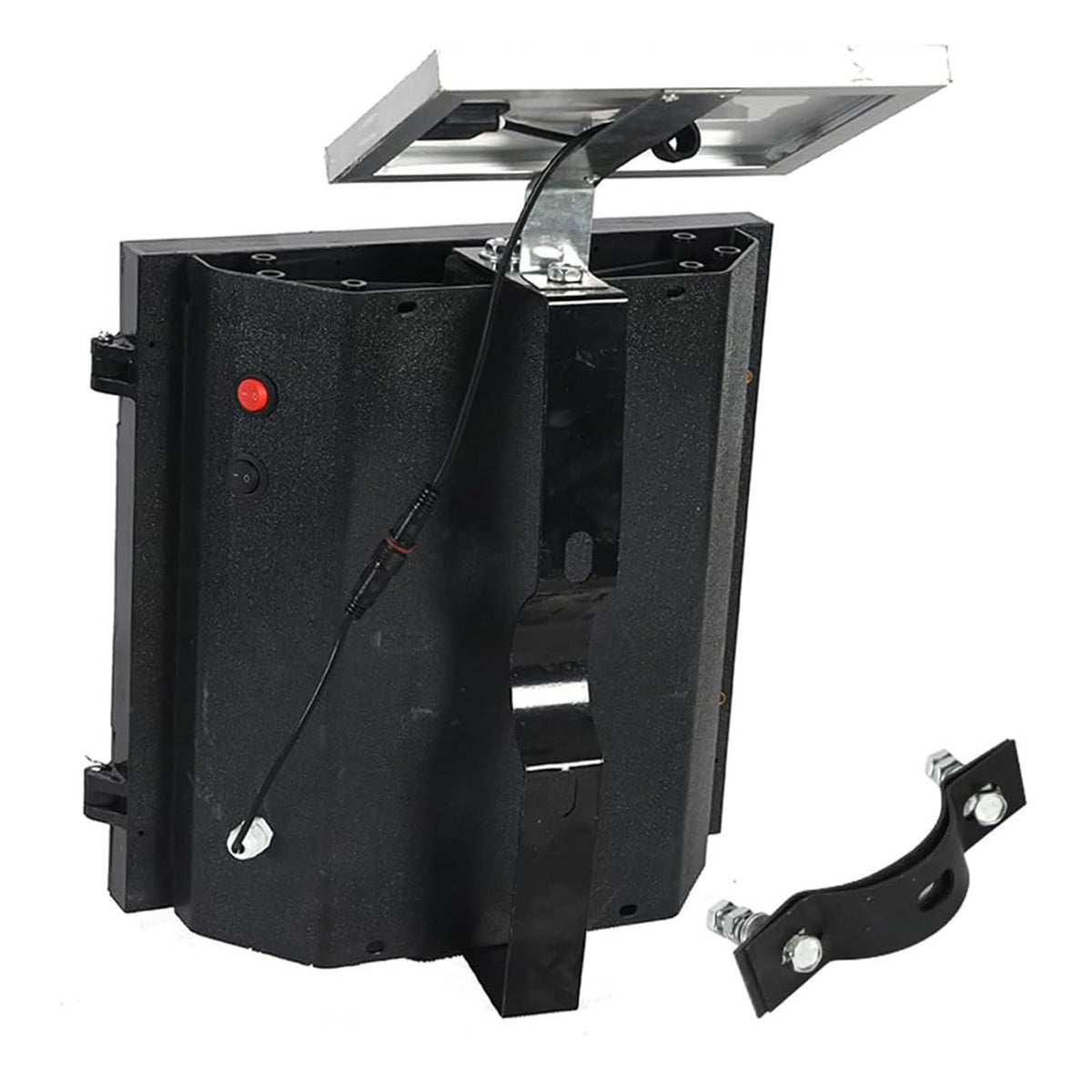 Solar Traffic Signals Signs Lights, LED Traffic Light, Yellow Traffic Warning Light, Flashing Light, Industrial LED Traffic Stop Light with Solar Panel, for Intersections, Roads, Toll Booths, Curves(4
