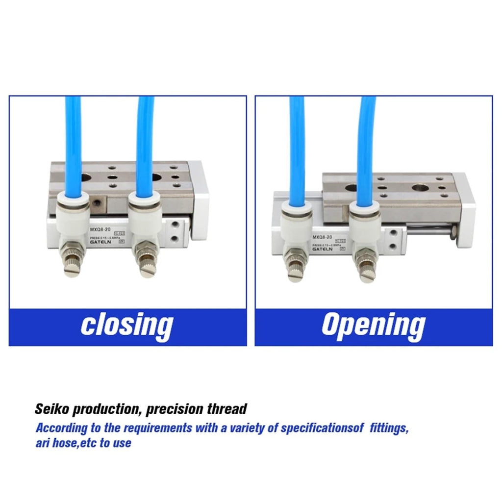 MXQ20 Series air Slide Table Dual Rod Rail Pneumatic Cylinder bore 20mm Stroke 10-150mm MXQ20-125 MXQ20-50A/AS/AT/B/BS(MXQ20-10,-AS)