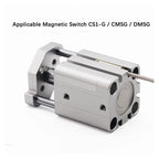 TACQ80 TACQ100 Bore 12mm 16mm Three-axis Three-Rod Small Cylinder Stroke 5-30mm Thin Type Pneumatic Air Cylinder(TACQ100 (No Magnet))