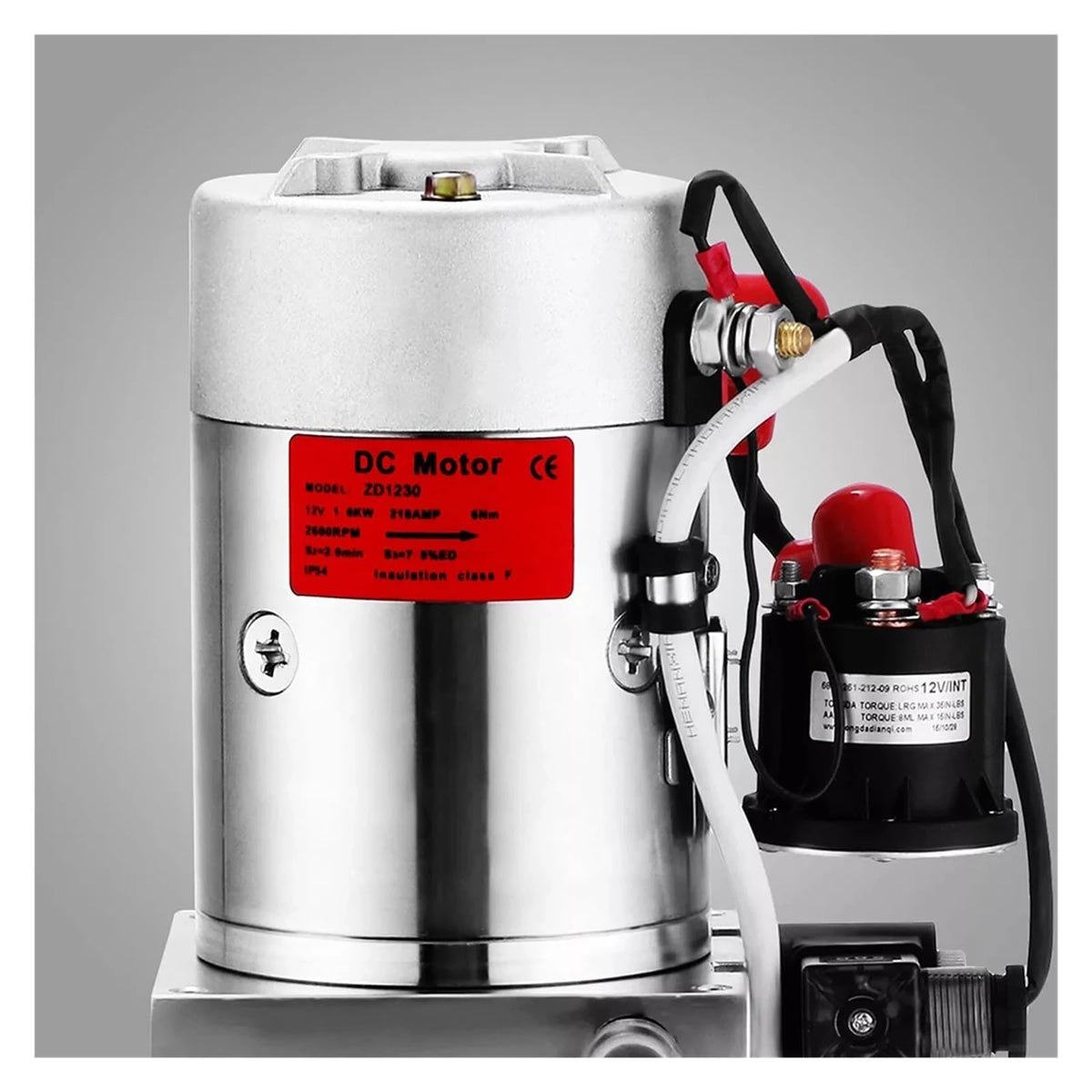 12V 8 Quart Car Lift Hydraulic Plastic Pump Power Supply Unit Single Acting For Dump Traile For Beginnners DIY Use