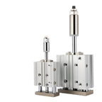 1pcs PMJ Compact Guide Cylinder Adjustable Three-Rod Pneumatic Air Cylinder Type(Bore25,Stroke40-30)