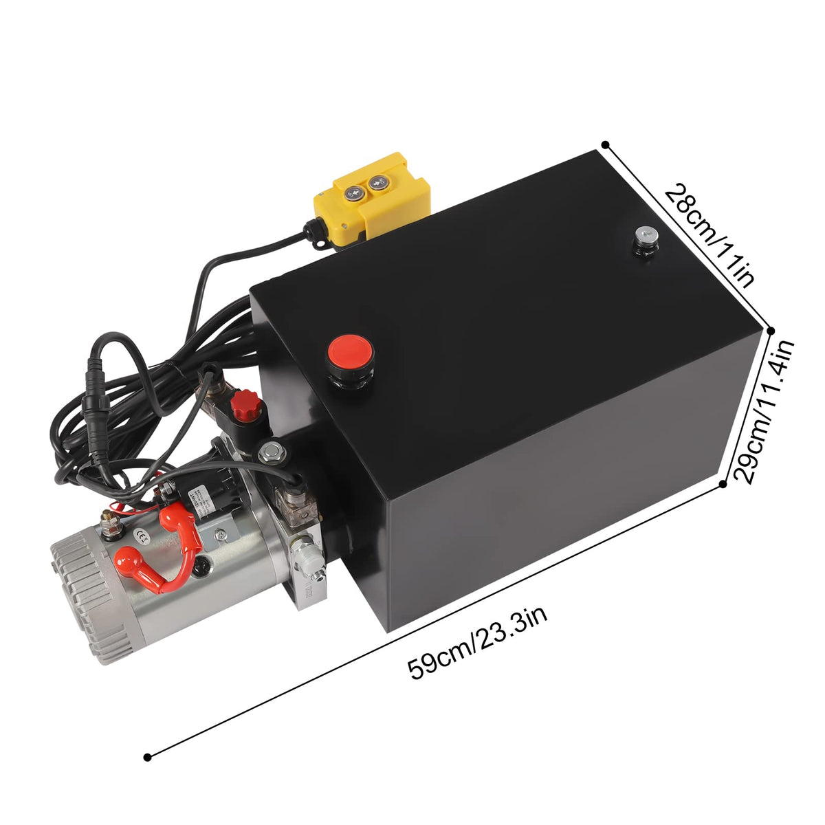 20 Quart Double Acting Hydraulic Pump,12V Hydraulic Power Unit