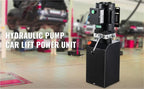 Low Profile Hydraulic Lifting Jack Car Mounted Hydraulic Pump 14L Quarthydraulic Pump Unit Dump Trailer Auto Repair Shop with Oil Reservoir Tan Car Hydraulic Pumps