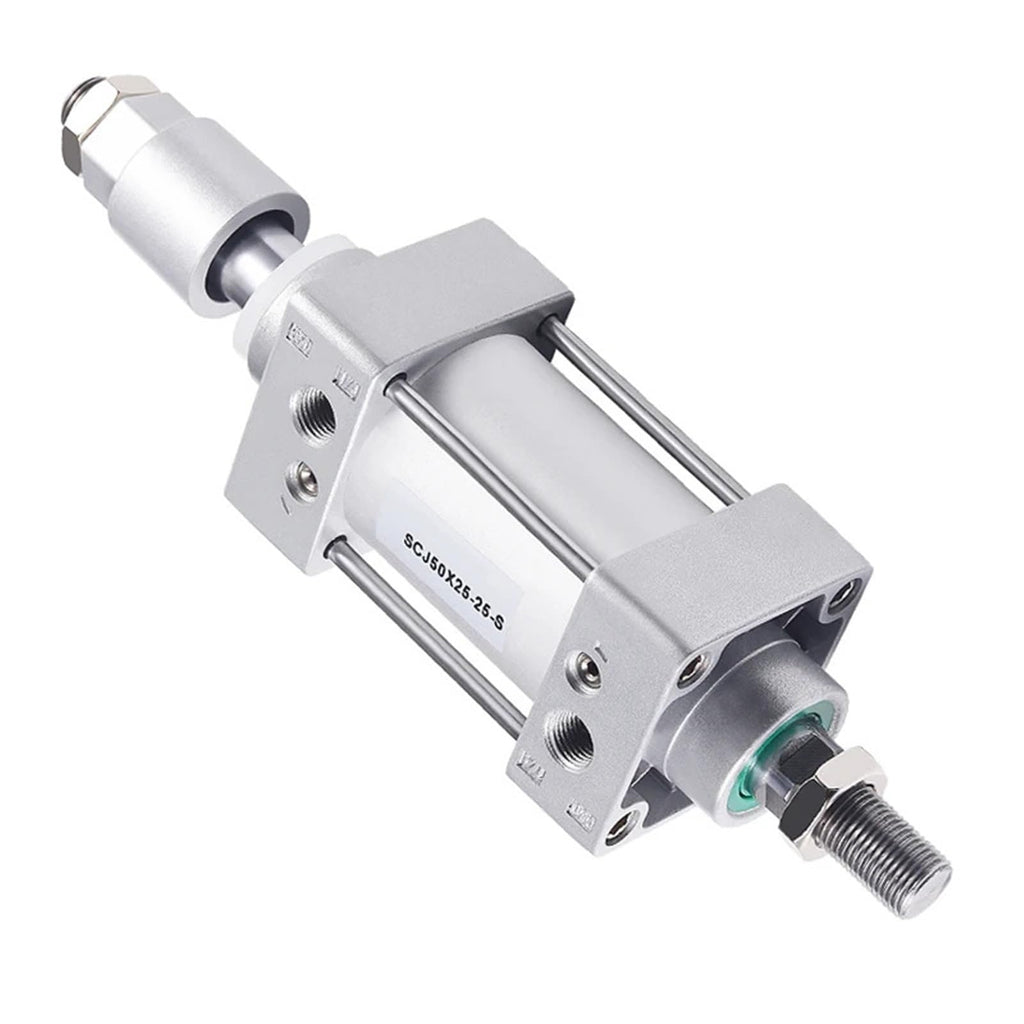SCJ32*50/75/100-50-S Standard Air Pneumatic Cylinder Adjustable Pistons Double Rod Reset Seal Dust-Proof(Stroke 150-200mm,SCJ32 (Bore 32mm))