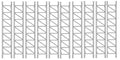 (Lot of 10) ROHN 25G 10' Tower Section - Standard 25G Tower Sections