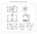 AT125 Air Cylinder Double Acting/Single Acting Spring Return Pneumatic Actuator 90 °(AT125-SR-FO)