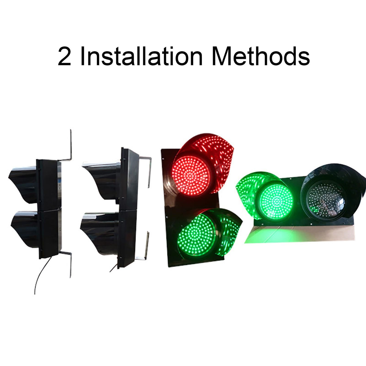 Traffic Light, Red/Green Stop and Go Light, Industrial Loading Dock Bay Light, Outdoor Waterproof Indicator Warning Light, for Toll Station,(200mm 24v)